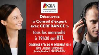 Chronique quotConseil dexpert avec CERFRANCEquot n°16 du 24 décembre 2014 [upl. by Alenas]