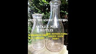 Ohio Treasure Hunting 2 Rare Milk Bottles Archaeology Woodsfield History [upl. by Gemperle]