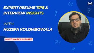 How to Boost Your Career in IT  Expert Resume Tips amp Interview Insights with HuzefaKolombowala [upl. by Otxis]