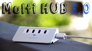 Multi HUB a 4 porte USB 30 Aukey CBH5IT [upl. by Sdlonyer797]