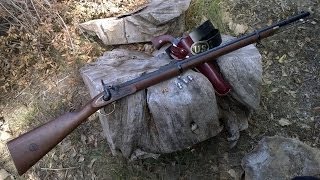 P1858 quot2 Bandquot Enfield Loading and Shooting an American Civil War Era Rifle [upl. by Vokaay]