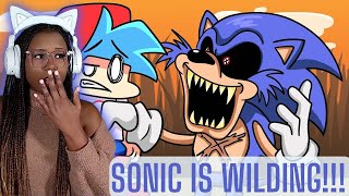 Sonic Is Wilding  GameToons Boyfriend vs Sonicexe Friday Night Funkin Logic Reaction [upl. by Morvin290]