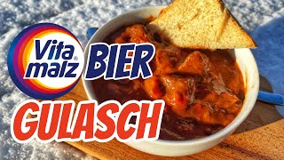 Malzbiergulasch mit Rindfleisch  absolute Geschmackexplosion aus dem Dutch Oven [upl. by Drew]