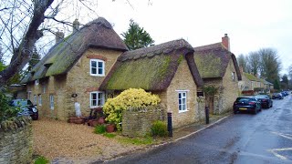 Charming English Village Rainy Winter WALK  Buckland Oxfordshire [upl. by Enetsirhc]