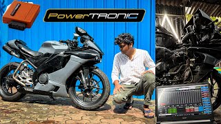 Powertronic Racing Ecu Installed In Yamaha R15 V3  13k rpm full limits 🚀 [upl. by Assirek]