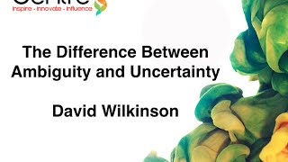 What is the difference between ambiguity and uncertainty [upl. by Lahey]