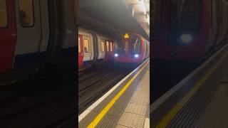 London Underground train in embankment station  Trains in the platforms 🇬🇧shorts [upl. by Garvey512]