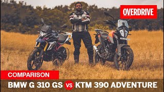 2020 BMW G 310 GS vs KTM 390 Adventure  The one that can do it all  OVERDRIVE [upl. by Mcleroy]