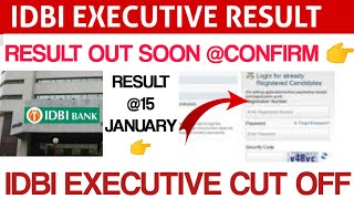 IDBI EXECUTIVE RESULT 2023  idbi executive result date  idbi executive cut off [upl. by Lorollas]