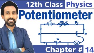 Potentiometer in Urdu Hindi  12th Class Physics  Chapter  13 [upl. by Boggers]