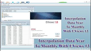 Interpolation Data Year To Monthly With EViews 13 [upl. by Alih]