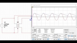 Half Wave Rectifier with and without filter using Multisim [upl. by Artapoelc]