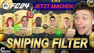 DIE BESTEN SNIPING FILTER 🎯💰 Easy Münzen machen  EA FC 24 TRADING TIPPS DEUTSCH [upl. by Lowenstern]