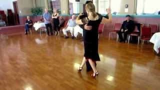 Argentine Tango Figure with Slow Motion Multiple Sacadas  Barrida Triple Ganchos 962015 [upl. by Brena]