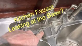 Kitchen Faucet Leaking at Base  Fix Fast and Easy For Beginners [upl. by Dhiren]