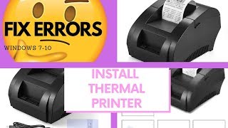 How to install a THERMAL PRINTER POS FULL INSTALLATION FIX ERRORS [upl. by Bertle]