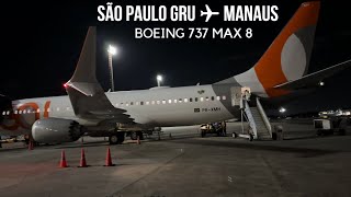 FORTE CHUVA E VENTO NA SAÍDA BOEING 737 MAX 8 da GOL SÃO PAULO GRU ✈ MANAUS [upl. by Atlanta]