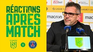 FC Nantes  Paris SG  la réaction de Jocelyn Gourvennec [upl. by Annoirb]