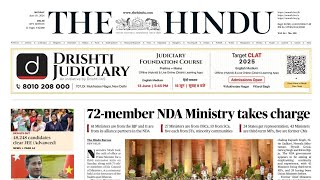 10th June 2024 I The Hindu Newspaper Analysis I The Hindu I UPSC [upl. by Abisha]