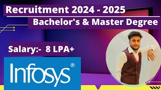 Infosys Off Campus Drive For 2024 2025 Batch  IT Company Jobs  Salary 8LPA [upl. by Oniotna]