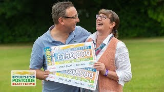 PostcodeMillions Winners  M30 8WP in Eccles on 02062018  Peoples Postcode Lottery [upl. by Nej]