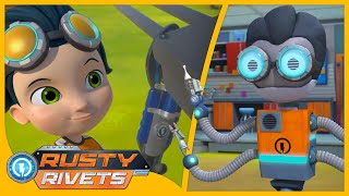 Rusty Builds a Robot 🤖  Rusty Rivets  Cartoons for Kids [upl. by Milton]