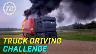 Truck Driving Challenge Part 1 Rig Stig amp Power Slide  Top Gear  BBC [upl. by Llenna207]