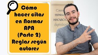 💚🕵 Cómo citar con Normas APA  Formato APA  Parte 2  Citar varios autores  Aprender a investigar [upl. by Ayeki480]