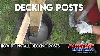 How to install decking posts [upl. by Zeidman]