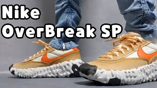 4K Nike Overbreak SP Mars Yard unboxing Nike OverBreak SP Fossil on feet review [upl. by Adliw]