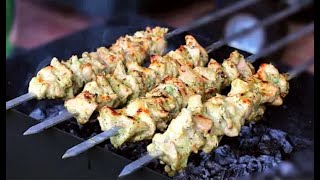 Chicken Malai Boti Indian Grill Recipe International Cuisines [upl. by Anerroc]