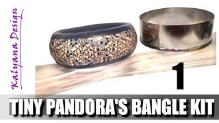 Tiny Pandoras bangle blank  unboxing and review  592 [upl. by Assiram]