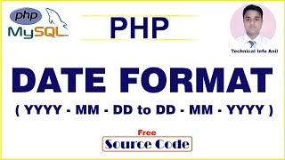 HOW TO CHANGE DATE FORMAT IN PHP   YYYYMMDD TO DDMMYYYY   HINDI [upl. by Lairbag]