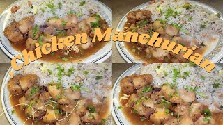 chicken Manchurian with fry rice 🍚cooking recipe homemade [upl. by Enisamoht274]