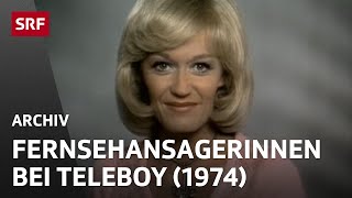 Versteckte Kamera FernsehAnsagerinnen 1974  Best of Teleboy  SRF Archiv [upl. by Trilly]