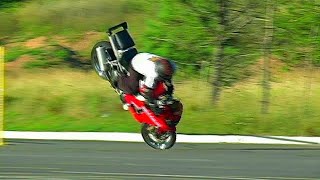 Raw Footage Crazy Street Bike Stunts No Music dAces [upl. by Eneluj413]