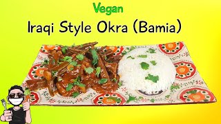 Wholesome Comfort Vegan Iraqi Style Okra Bamia Recipe [upl. by Gresham]