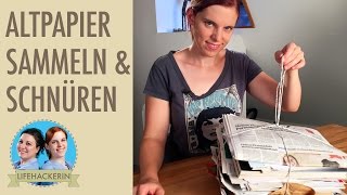 Zeitungen clever bündeln I Einfache Papiersammlung I Recycling Lifehack [upl. by Sille]