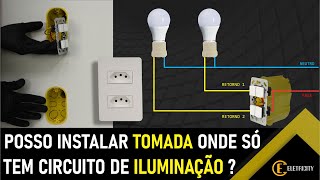 POSSO LIGAR TOMADA EM CIRCUITO DE ILUMINAÇÃO 🔌💡 [upl. by Trip]