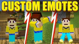 Add NEW EMOTES in MCPE 117  Minecraft Bedrock Edition  Custom Emotes [upl. by Sprague575]