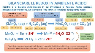 BILANCIARE UNA REDOX IN AMBIENTE ACIDO [upl. by Drofyar]