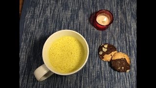 keto turmeric latte warm drink with superfoods [upl. by Linnie]