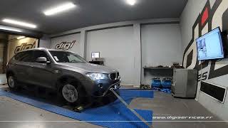 BMW X3 18D 150cv AUTO Reprogrammation Moteur  216cv Digiservices Paris 77 Dyno [upl. by Caz]