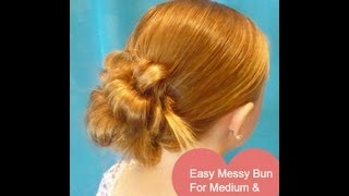 quotFlip Braidquot Messy Bun Updo Hairstyles [upl. by Dnaleel]