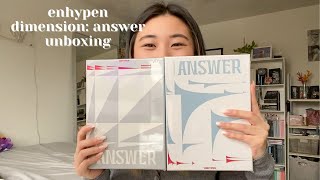 enhypen dimension answer album unboxing w weverse preorder benefits [upl. by Anauqed482]