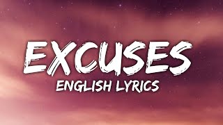 Excuses Lyrics  Eng Translation  AP Dhillon  Gurinder Gill  Intense [upl. by Cohbath26]