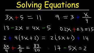 Algebra  How To Solve Equations Quickly [upl. by Muraida434]