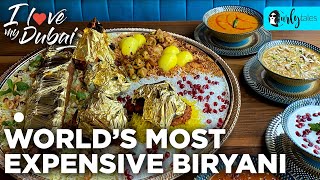 World’s Most Expensive Biryani With 23K Gold In Dubai  I Love My Dubai S2 E7  Curly Tales UAE [upl. by Nirroc]