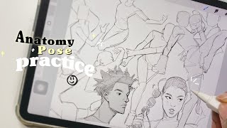 ☆ Real time Anatomypose practice ☻  IPAD ASMR no music [upl. by Lledroc81]