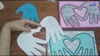 ARTE COM AS MÃOS  USO DE TEXTURAS  SOBREPOSIÇÃO  AULA DE ARTES [upl. by Aissela981]